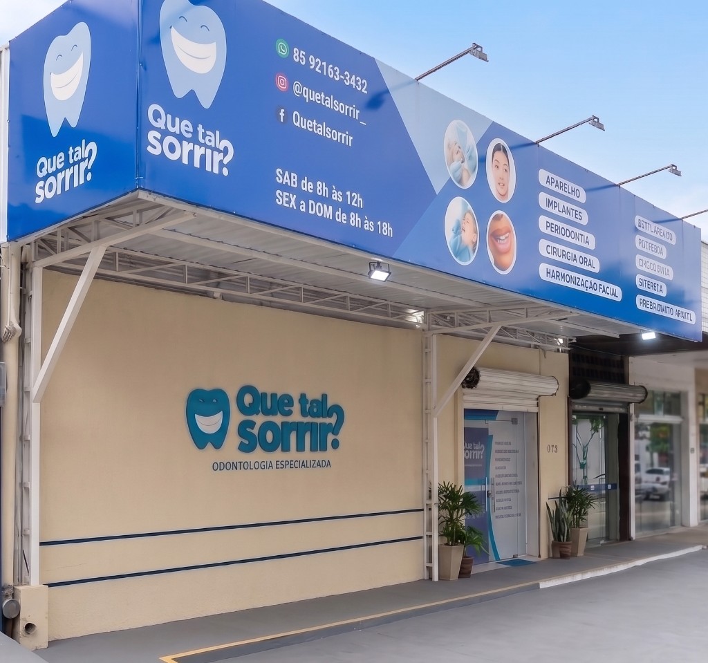 Fachada da clínica Que tal Sorrir? Odontologia Especializada
